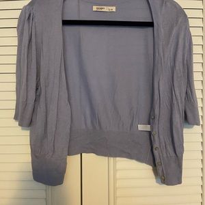 Cropped cardigan powder blue